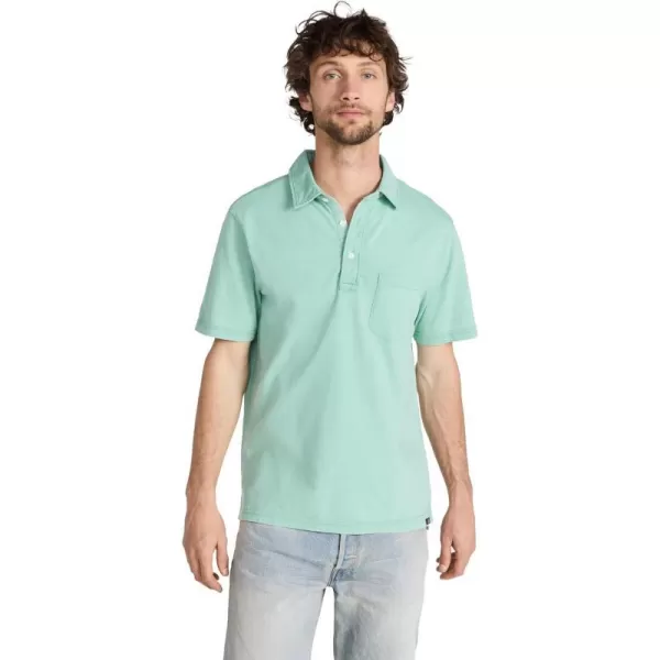 Faherty Mens Sunwashed TShirt PoloLagoon Teal