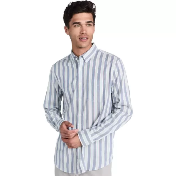 Faherty Mens Supima Oxford ShirtCoastal Skies Stripe