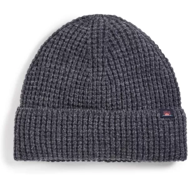 Faherty Mens Waffle BeanieCharcoal Heather