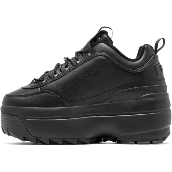 Fila Womens Disruptor Ii Premium Comfortable SneakersBlackBlackBlack