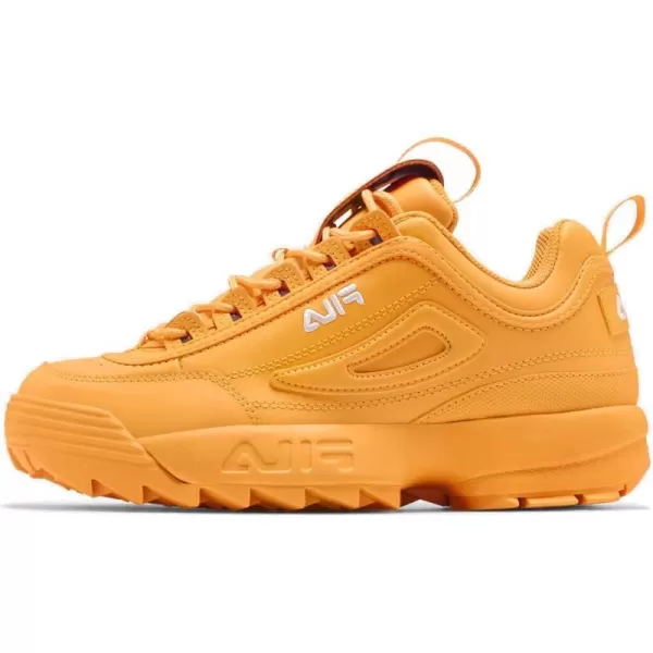 Fila Womens Disruptor Ii Premium Comfortable SneakersMarigoldWhiteMarigold