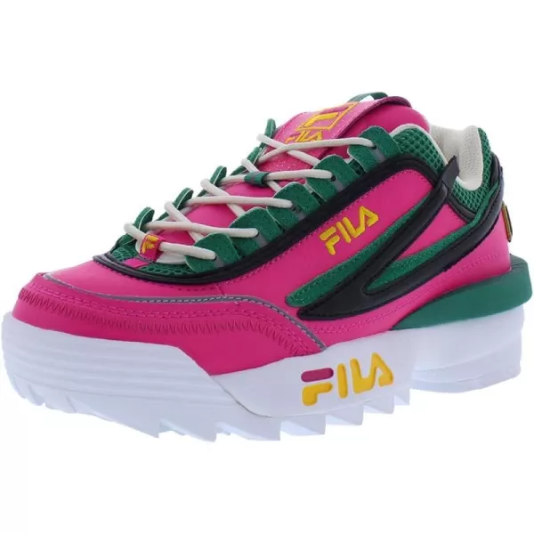 Fila Womens Disruptor Ii Premium Comfortable SneakersPinkgoldgardenia