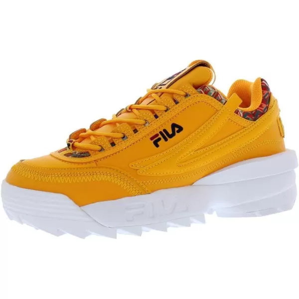 Fila Womens Disruptor Ii Premium Comfortable SneakersRadiant YellowRhubarbFila Navy