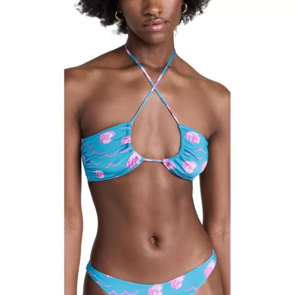 Fisch Womens Pinel Bikini TopBlue Butterfly Fish