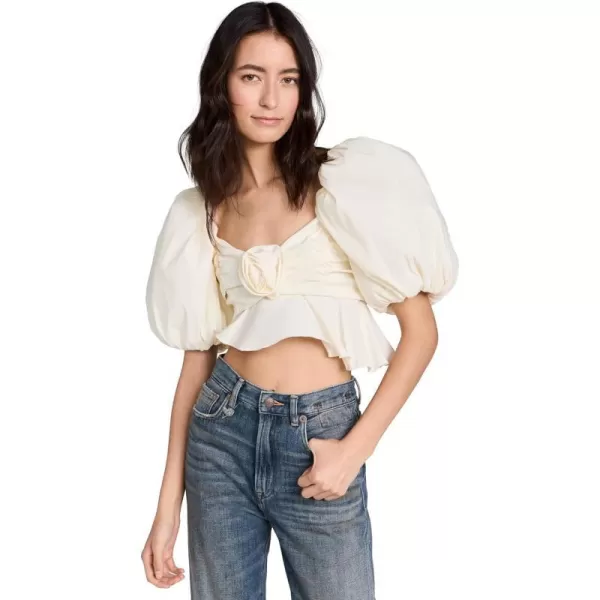 For Love  Lemons Womens Judith Crop BlouseCream