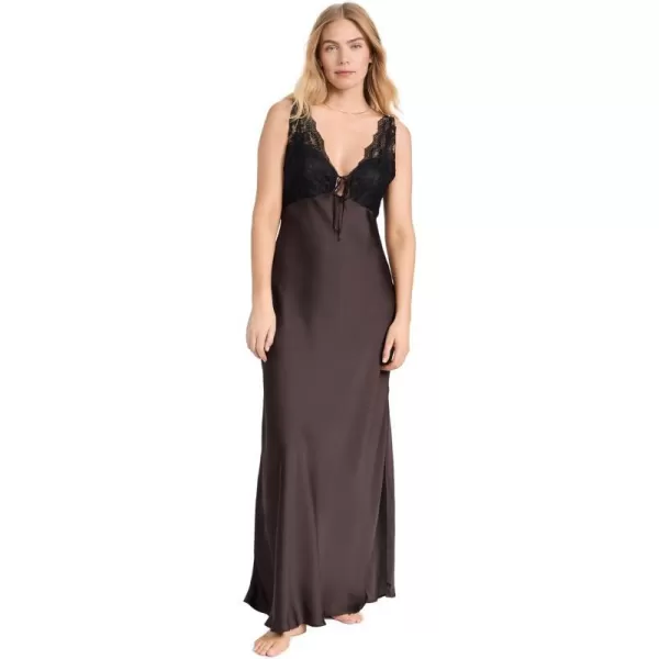 Free People Womens Countryside Maxi SlipHot Fudge