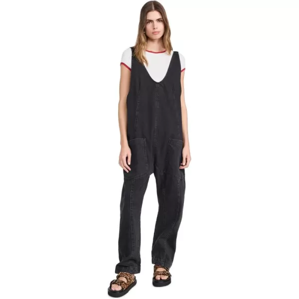 Free People Womens High Roller JumpsuitMineral Black