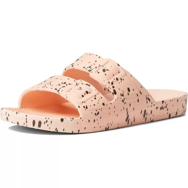 Freedom Moses Womens Moses Two Band SlidesBaby Splatter