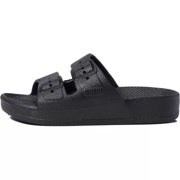 Freedom Moses Womens Moses Two Band SlidesBlack