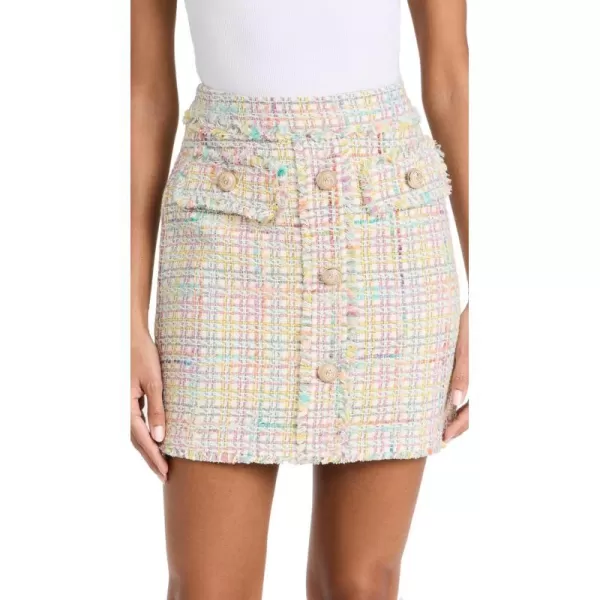 Generation Love Womens Sandra Tweed SkirtRainbow