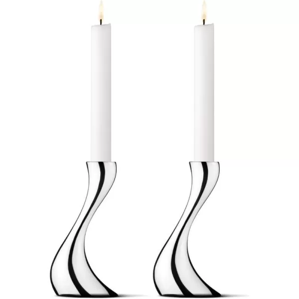 Georg Jensen Cobra Medium Candle Holder Set of 2Small