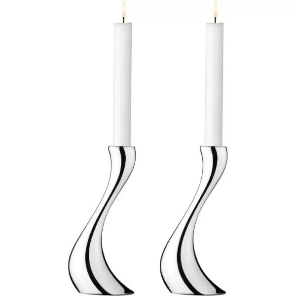 Georg Jensen Cobra Medium Candle Holder Set of 2ysm