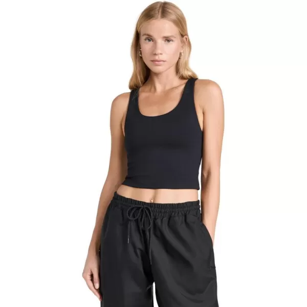 Girlfriend Collective Womens Luxe Bella Scoop TankBlack