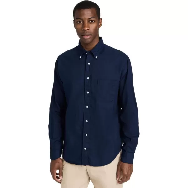 Gitman Vintage Mens Cotton Hapsack Button Down TopNavy