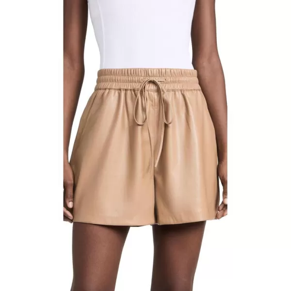 Good American Womens Better Than Leather ShortsWarm Caramel003