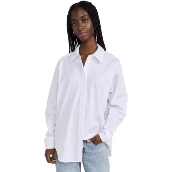 Good American Womens Button Down 20 ShirtWhite001