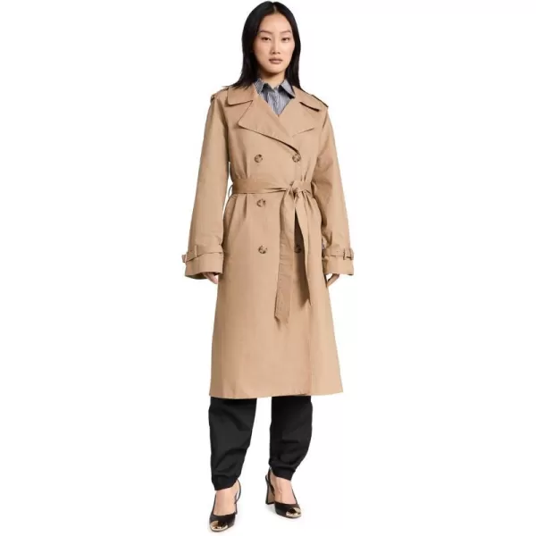 Good American Womens Chino Trench CoatGood Khaki001