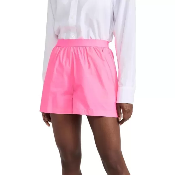 Good American Womens Coated Poplin Weekend ShortsKnockoutpink001