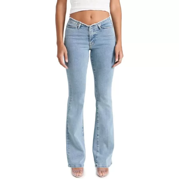 Good American Womens Good Legs Flare Jeans with No WaistbandIndigo492