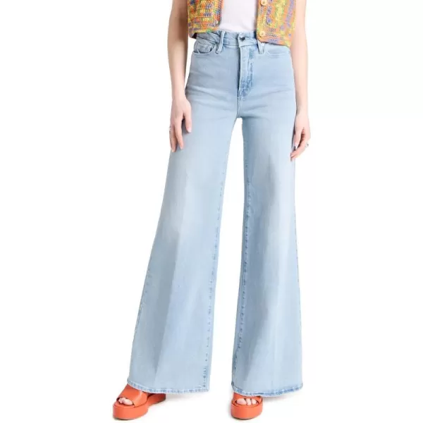 Good American Womens Good Waist Palazzo JeansBlue452