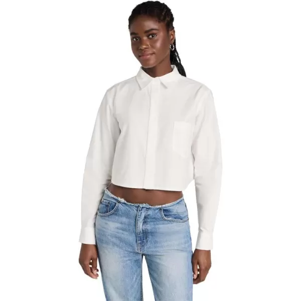 Good American Womens Oxford Crop ShirtWhite001