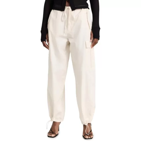 Good American Womens Parachute PantsCloud White