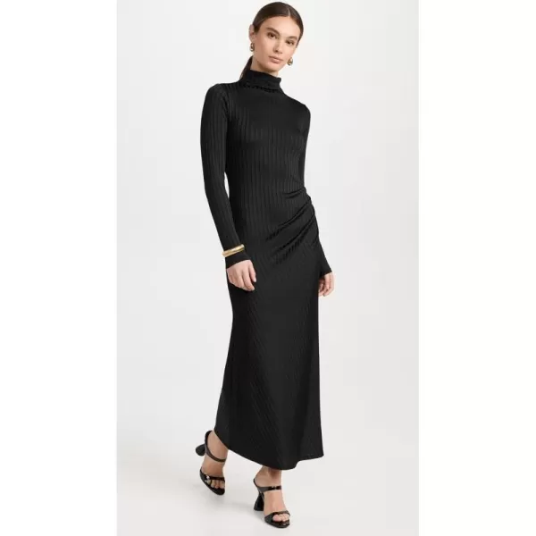 Good American Womens Shine Rib Funnel Tuck Midi Dress Black001 XXXLGood American Womens Shine Rib Funnel Tuck Midi Dress Black001 XXXL