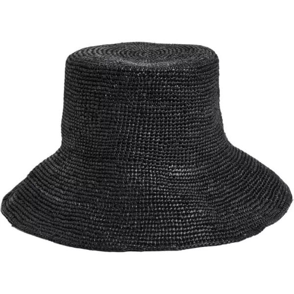 Hat Attack Womens Chic Crochet Bucket HatBlack