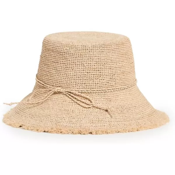 Hat Attack Womens Packable Raffia Bucket HatNatural