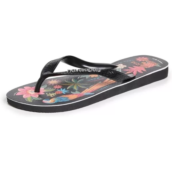 Havaianas Womens Farm Black Parrots FlipFlopBlack