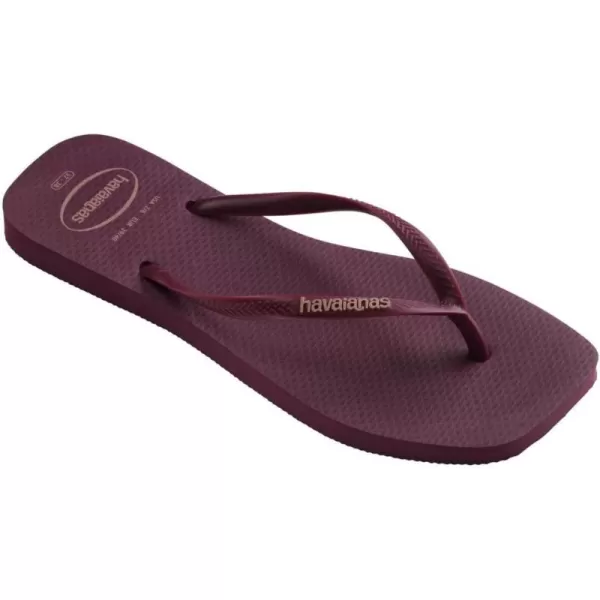 Havaianas Womens Slim Logo Popup Flip FlopsPurple Soil