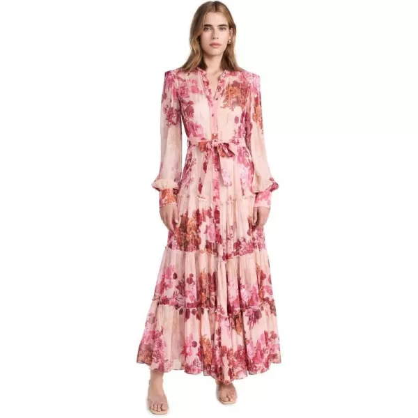 Hemant and Nandita Womens Dali Long Dress with SlipPink