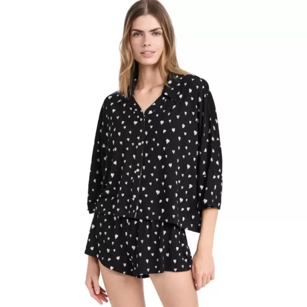 Honeydew Intimates Womens Ever After Shortie PJ SetBlack Hearts