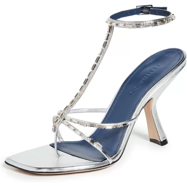 IINDACO Womens Diana SandalsSilver