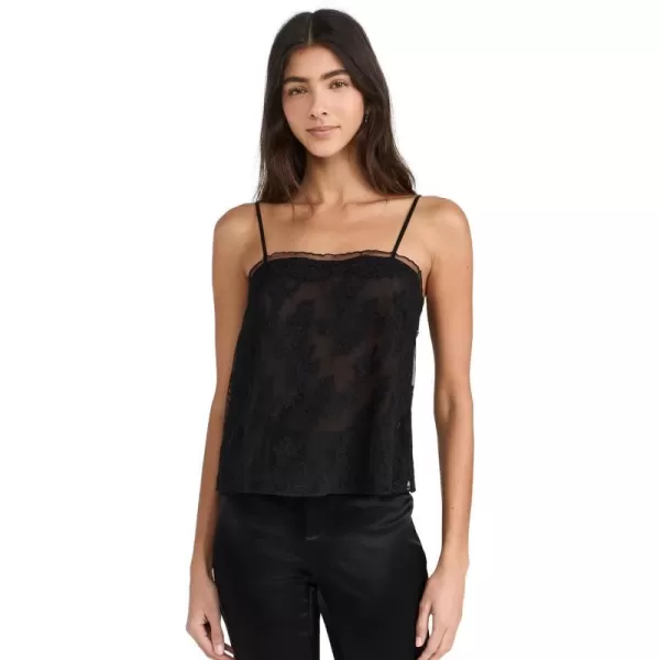 Jason Wu Womens Embroidered Lace Tulle Cami TopBlack