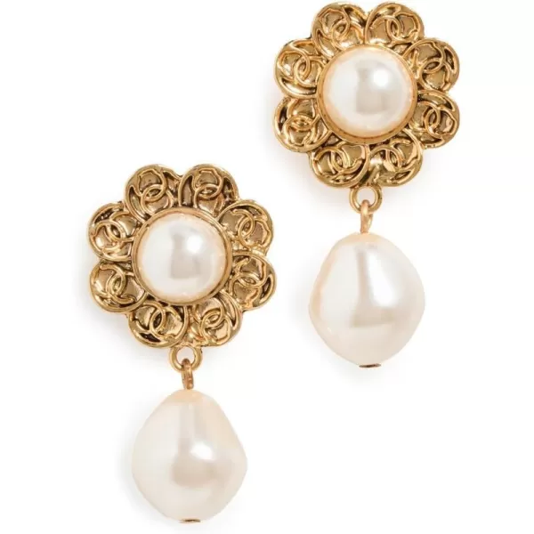 Jennifer Behr Womens Brilynn EarringsGold Pearl