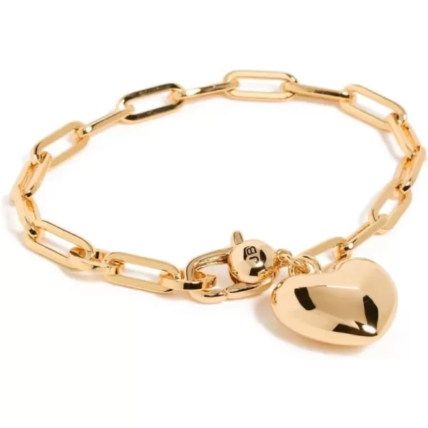 Jenny Bird Womens Puffy Heart BraceletHigh Polish Gold