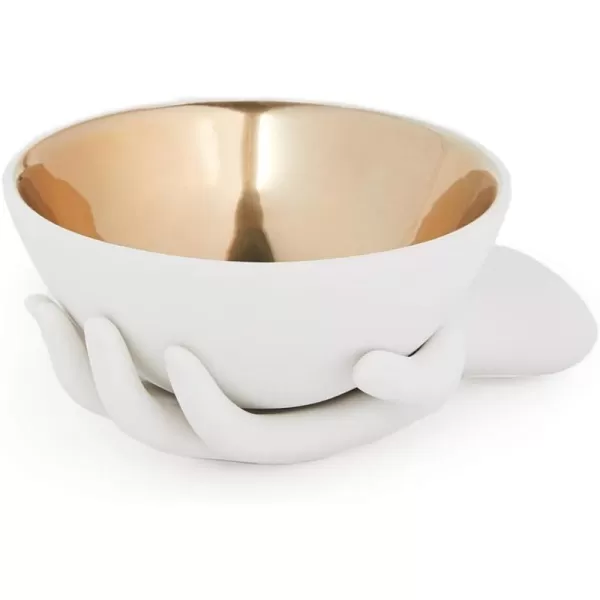 Jonathan Adler Eve Accent Bowl GoldWhite One SizeGoldWhite