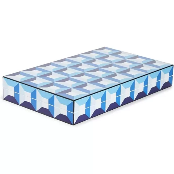 Jonathan Adler Sorrento Backgammon SetBlueWhite