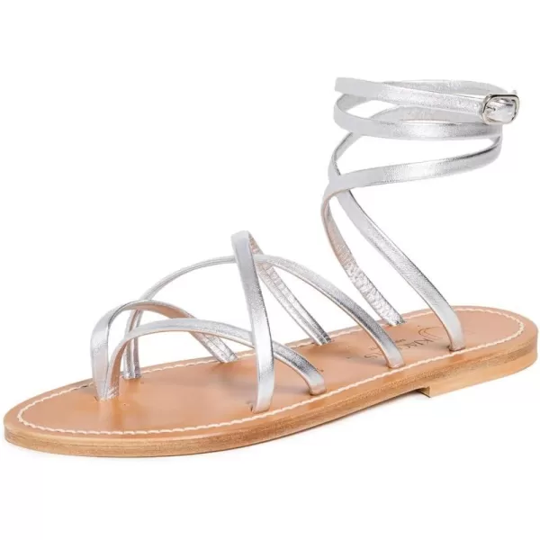 K Jacques Womens Zenobie SandalsLame Argent