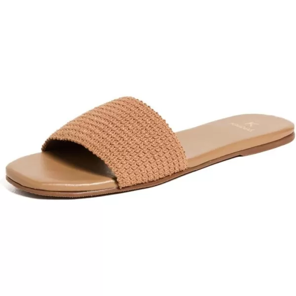 KAANAS Womens Mallow Textured Band SlideCaramel