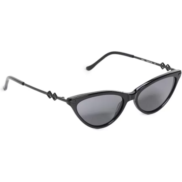 Karen Wazen Womens Kourt SunglassesGloss Black