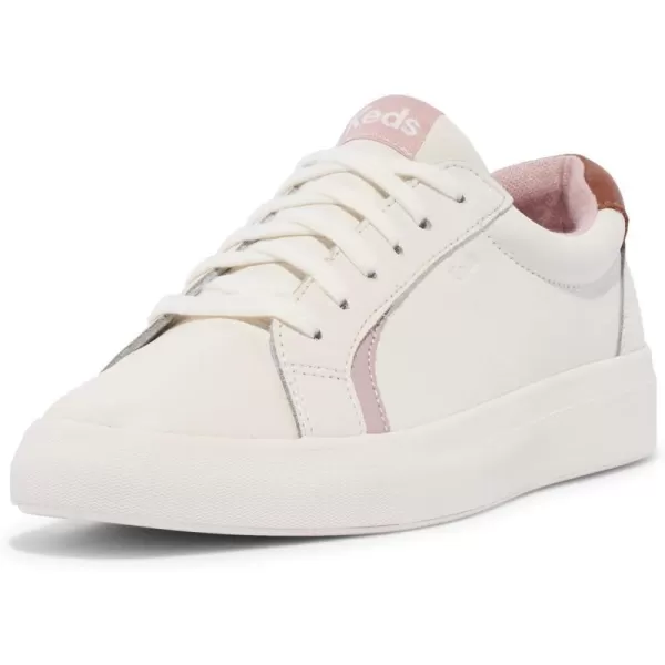 Keds Womens Pursuit Lace Up SneakerWhiteCognac Leather