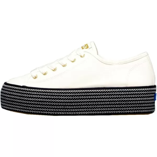 Keds Womens Triple Up Canvas SneakerWhite Navy