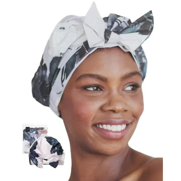 Kitsch Luxury Shower Cap for Women Waterproof  Reusable Shower Cap Hair Cap for Shower Waterproof Hair Shower Caps for Long Hair NonSlip Cute Shower Cap One Size Chic Shower Bonnet  StripeFloral