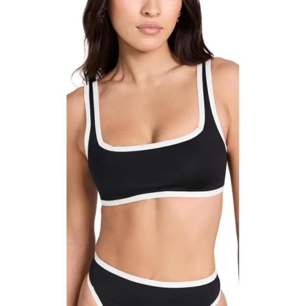 LSpace Womens Ace Bikini TopBlack and Cream