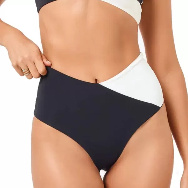 LSpace Womens High Tide Bikini BottomsBlackCream