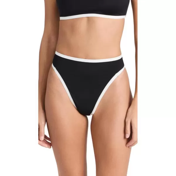 LSpace Womens Ventura Bitsy Bikini BottomsBlack and Cream