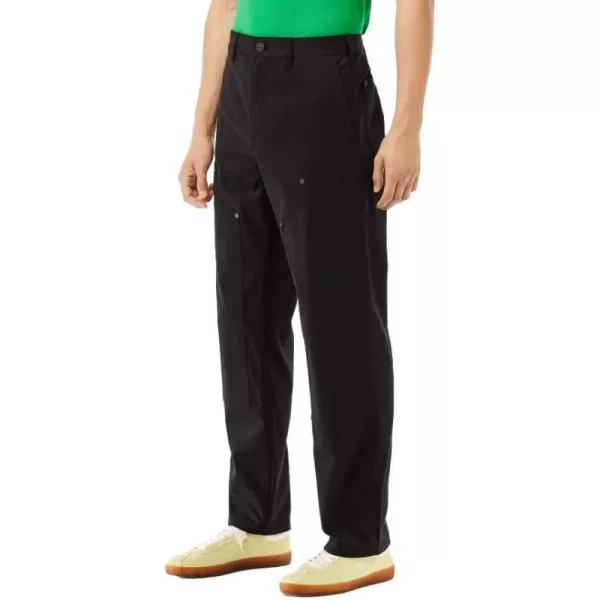 Lacoste Mens Striaight Fit Twill Cotton Chino PantsBlack