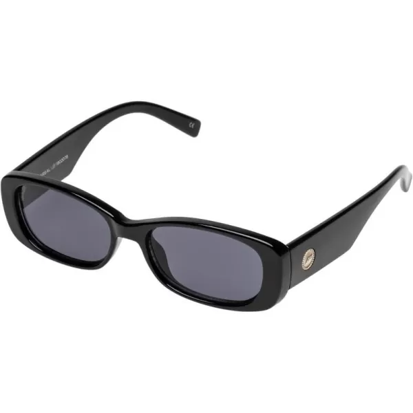 Le Specs Unisex Adults UNREAL SunglassesShiny Black Smoke Mono